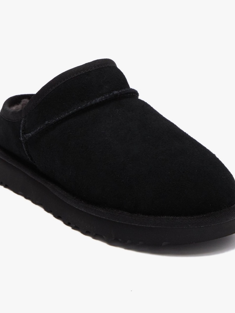 UGG Black Suede Cozy Slip-On Clog